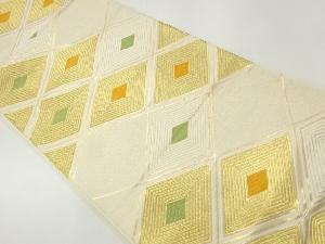 重ね菱模様織出し袋帯